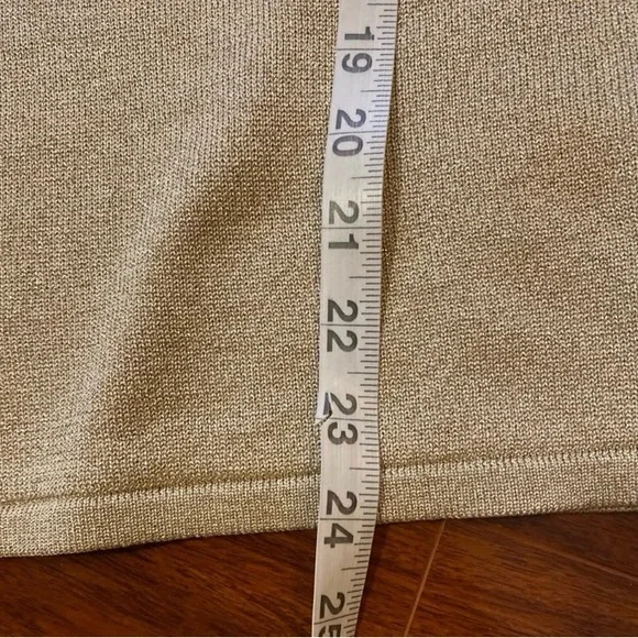 Vintage Talbots Silk blend Metallic Gold Mock-neck Sweater Petite size medium - Picture 7 of 7